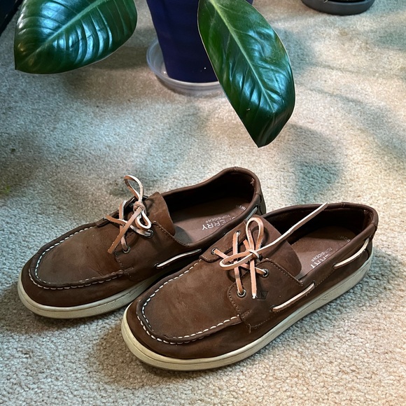 Sperry Men's Tan Leather Boat Shoes - Picture 3 of 6